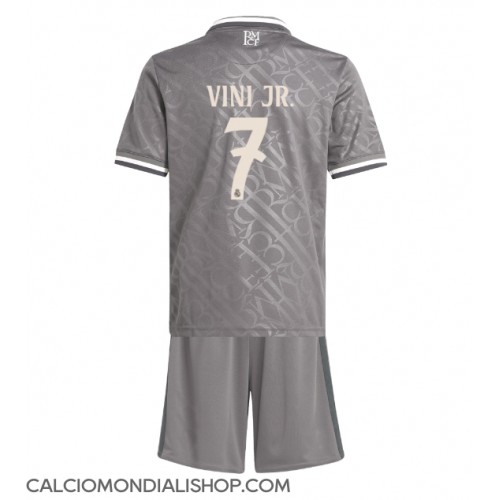 Maglie da calcio Real Madrid Vinicius Junior #7 Terza Maglia Bambino 2024-25 Manica Corta (+ Pantaloni corti)